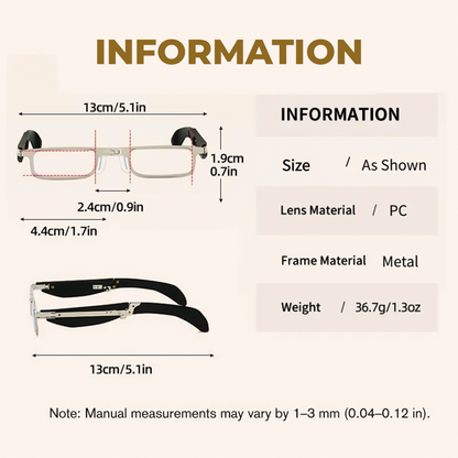 🔥Flash Sale 50% OFF🔥 Mini Foldable Reading Glasses with Case