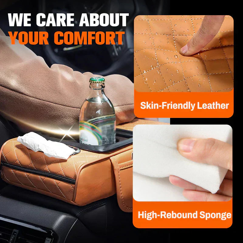 🔥Hot Sale 50% OFF🔥 Multifunctional PU Leather Car Armrest Box Mat