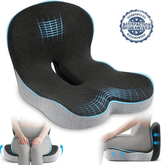 Ergonomic Orthopedic Memory Foam Lumbar Support Seat Cushion